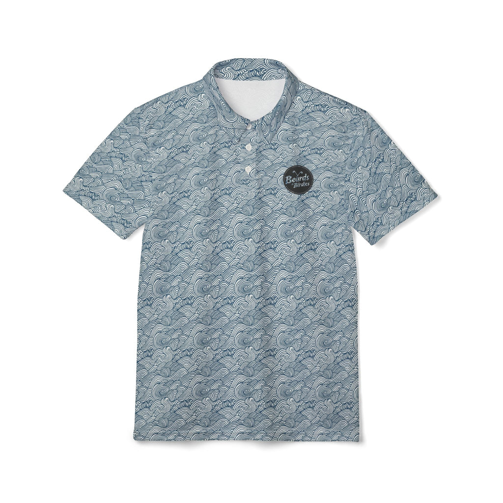 Wavy blue polo
